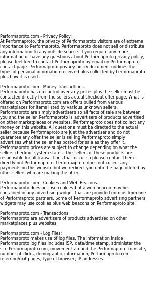 performaproto privacy