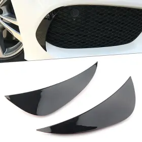 W205 1880club 550717793042 Front Bumper Air Vent Outlet Cover Trim For Benz C-class 15-18 Glossy Black