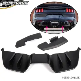 2014mmo000580 2014mmotor Fit For Ford Mustang 15-17 Rear Bumper Diffuser Valance Spoiler Protector