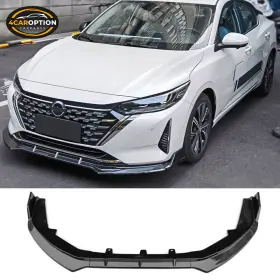 4caroption 198073079730 Fits 24-25 Nissan Sentra Ikon Front Bumper Lip Pp Carbon Fiber Print 3pcs
