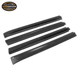 4caroption 198073257862 Side Skirts Fits 20-24 Tesla Model Y Extension Splitter Abs Carbon Fiber Print