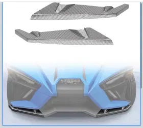 Zaxs0376 A.b.s Polaris Slingshot Front Splitter Wing Kit 2020 2024 Carbon Fiber Look Abs Pair