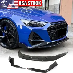 Aacarfans Factory 569798208304 Dry Carbon Front Bumper Lip Spoiler Splitters For Audi Rs6 Rs7 C8 Avant 2019-23