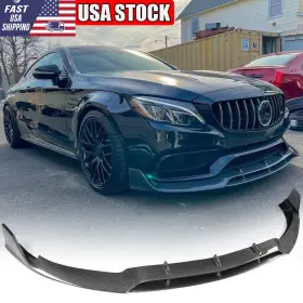 C205 Aacarfans Factory 569807003630 Real Carbon Fiber Front Bumper Lip Spoiler For Benz W205 C63 Coupe Body Kit