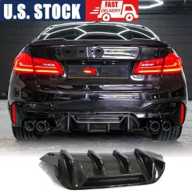 Aacarfans Factory 569807006051 For Bmw F90 M5 Sedan 2018-20 Real Carbon Rear Bumper Diffuser Lip Spoiler Chin