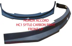 Flip-ppr-a03052dhc1-c Abs Dynamics Hc1 Carbon Print Style Front Lip For 2003 2005 Honda Accord Coupe 2dr Non V6