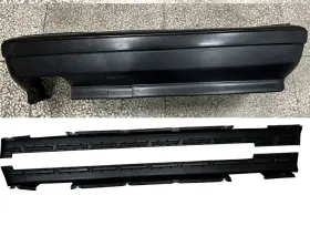 Rbp-e34-m5 Abs Dynamics Rbp-e34-m5/ss-e34-m5 E34 M Tec Power Rear Bumper Side Skit Fits Bmw 5-series 89-95 Plastic Black 3pc
