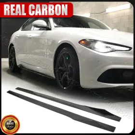 Acarking 569807423551 Real Carbon Fiber Side Skirts Extension Lip Spoiler For Alfa Romeo Giulia 27-24