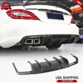 Acarking 569807743567 For Benz W218 Cls550 Cls63 2012-201 Real Carbon Rear Bumper Diffuser Lip Bodykit