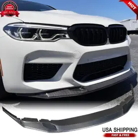 Acarking Factory 569807504502 For Bmw 5 Series F90 M5 2018-2020 Real Carbon Front Bumper Lip Spoiler Body Kit