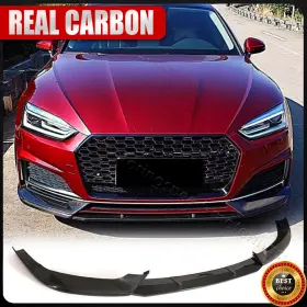 Sp-lxcl1139 Acarking Front Bumper Lip Chin Spoiler Real Carbon Fiber For Audi A5 B9 Sline S5 2017-19