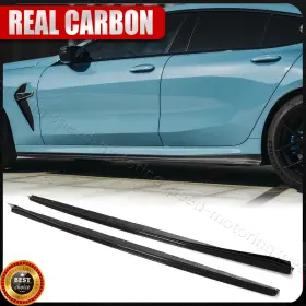 Sp-lxcl962 Acarking For Bmw 8 Series G16 M8 M850i 4-door Real Carbon Side Skirts Extensions Spoiler