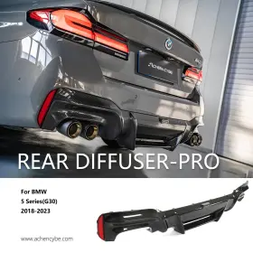 Achen&cybe 975590610066 Achencybe G30 Carbon Fiber Rear Diffuser For 2018-2023 5 Series