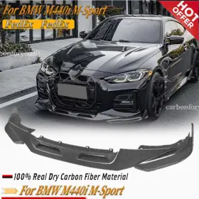 W-bm601-wc Ade Real Carbon Fiber Front Bumper Lip Splitter For Bmw G22 G23 M440i M-sport 2021