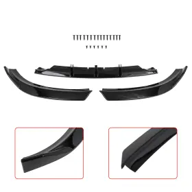 Ad119594v01 Adv Us For 2009-2012 Audi A4 B8 S-line Bumper Only Front Lip Painted Black X1