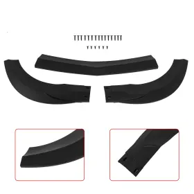 Ad119597v01 Adv Us For 2008-2011 Mercedes Benz W204 C Class Front Bumper Lip Matt-black X1