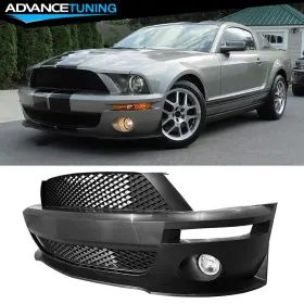 Adv-bkp-fm05gt500-f Advancetuning 198073321785 Fits 05-09 Ford Mustang Shelby Gt500 Style Front Bumper Fascia Cover With Chin Lip