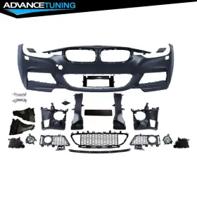Adv-bkp-bf30mt-f Advancetuning For 12-18 Bmw 3 Series F30 F31 Sedan Wagon Front Bumper Cover Without Pdc Fog Lamp