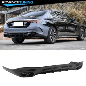 Advancetuning Adv-bld-mbw21424e53-gbk For 24-26 Benz E-class Sedan E53 Style Rear Diffuser Exhaust Pipes Gloss Black