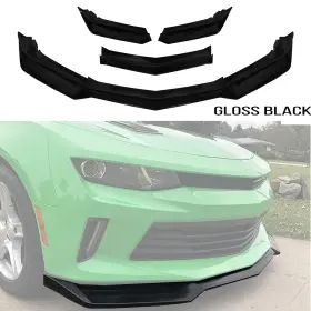 Adv-blf-cc16v6zl1-pp Advancetuning Fits 16-18 Chevrolet Camaro Zl1 Style Front Bumper Lip Spoiler Gloss Black Pp