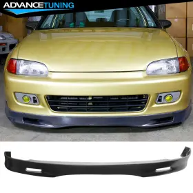 Adv-blf-hc01sp-pu Advancetuning Fits 01-03 Honda Civic 4dr 2dr Spoon Style Front Bumper Lip Spoiler Splitter Pu