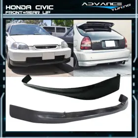 Adv-blf-hc96ctr-pu Advancetuning Adv-blf-hc96ctr-pu/blr-hc963 For 96-98 Honda Civic 3dr Ctr Style Front Bumper Lip Spoiler Rear Diffuser