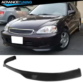 Adv-blf-hdcv99tr Advancetuning For 99-00 Honda Civic Ek Tr Style Front Bumper Lip Spoiler Splitter Protector Pu