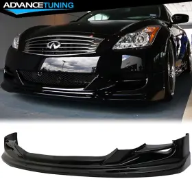 Adv-blf-ig372tsp-kh3 Advancetuning Fits 08-14 Infiniti G37 Coupe Ts Style Front Bumper Lip Splitter #kh3 Black Pu