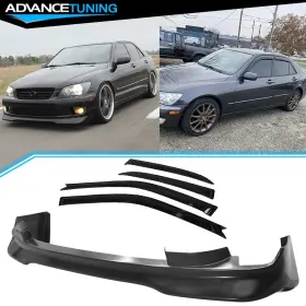 Adv-blf-li300ams-pu Advancetuning Adv-blf-li300ams-pu/wd-li00 Fits 01-05 Lexus Is300 Ams Style Front Bumper Lip Splitter Slim Window Visors