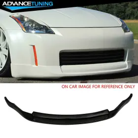 Adv-blf-n350zing-kh3 Advancetuning For 03-05 Nissan 350z Ing-s Style Front Bumper Lip Spoiler #kh3 Super Black Pu