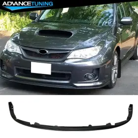Adv-blf-si11sti-pp-bk Advancetuning Fits 11-14 Subaru Impreza Wrx Sti Sedan Gloss Black Front Bumper Lip Splitter Pp