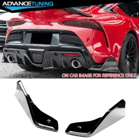 Adv-blrs-tyspra20ag-gbk Advancetuning Fits 20-25 Toyota Gr Supra A90 A91 Rear Bumper Splitters Ag Gloss Black Canards