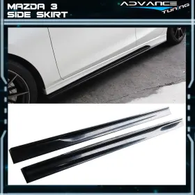 Adv-bls-maz31445ks-a Advancetuning For 14-18 Mazda 3 4dr 5dr K-style Abs Plastic Side Skirts Extension Rocker Panel