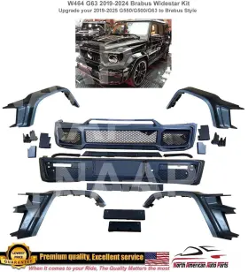 4630018gb Aftermarket Products Widestar Body Kit Bumper W464 G500 G550 G63 Brabus 2019-2023 G-class No Grille