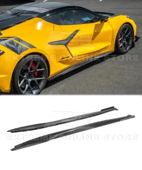 B-ss-1175-bkcf Aftermarket Products Carbon Fiber Extension Performance Side Skirts Panel For 23-up Corvette C8 Z06