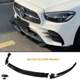 Fxe296-mz295us Aftermarket Products Gloss Black Front Splitter Lip Body Kits For Mercedes E Class W213 4dr 2021-2023