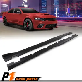 Allgood04010119 Allgoodauto Side Skirts Fit For 2015-2023 Dodge Charger Panel Splitter Black Widebody