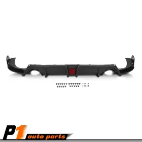 Allgood112548 Allgoodauto Fits 16-21 Honda Civic Carbon Fiber Style Rear Diffuser Lip Body Kit Led Light