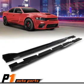Allgood302514 Allgoodauto Side Skirts Fit For 2015-2023 Dodge Charger Panel Splitter Glossy Black Widebody