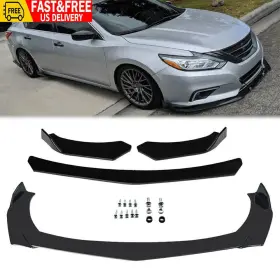 Alltimes 602299583723 Front Bumper Lips Body Kit Splitter Glossy Black For Nissan Altima 2008-2020 Ct