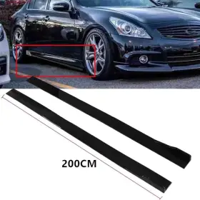 Alltimes 791783894145 78.7ftft Side Skirts Splitter Extension Gloss Black For Infiniti Q50 Q60 2014-2021