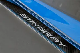 052049 American Car Craft Acc C7 Corvette Stainless Steel And Carbon Fiber Side Skirts Rockers - Stingray Logos