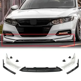 Amhdacdw0001 American Modified Front Bumper Lip Spliter Kit For 2018-2020 Honda Accord Painted White Pearl