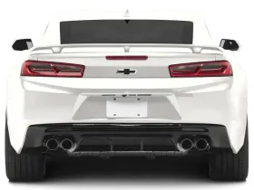 Rbd-gloss-cama16-rs-pp Amp Painted Gloss Black Shark Fin Rear Bumper Diffuser For 2016-2024 Camaro