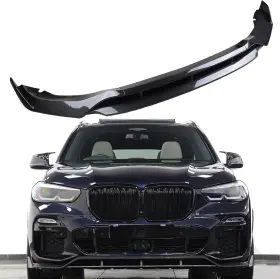 Czqc-033 Aokaili 4pcs Glossy Carbon Fiber G05 Front Bumper Lip For Bmw X5 M-sport 2019-2024