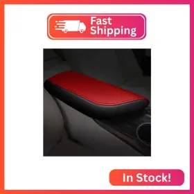 Blkf7-blk Aomsazto Console Covers For 2018-2023 Toyota Camry Black With Red Leather