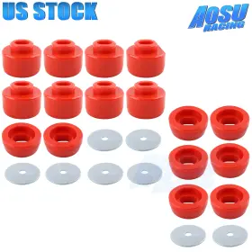 Bus013-rd-t Aosuracing Red For Chevy Gmc Sierra 1500 2500 2/4wd 99-14 Body Cab Mount Bushing Kit 7-141