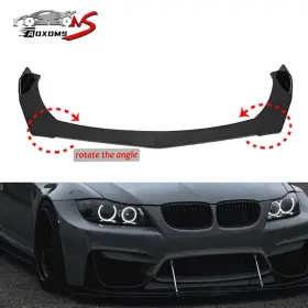 250210-1 Aoxoms For Bmw 325i 328i 335i E90 E91 E92 Front Bumper Lip Spoiler Splitter Strut Rods