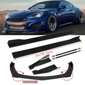 250609-2 Aoxoms Front Bumper Chin Lip Spoiler Splitter Strut Rods For Hyundai Tucson 2005-2023