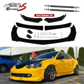 250623-2 Aoxoms Front Bumper Lip Spoiler Splitter Kit Strut Rods For Acura Rsx Tlx Tl Ilx Tsx